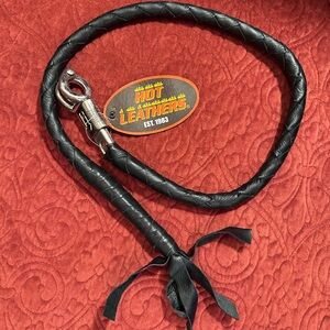 Get Back whip NEW with tag. Black Braided Leather